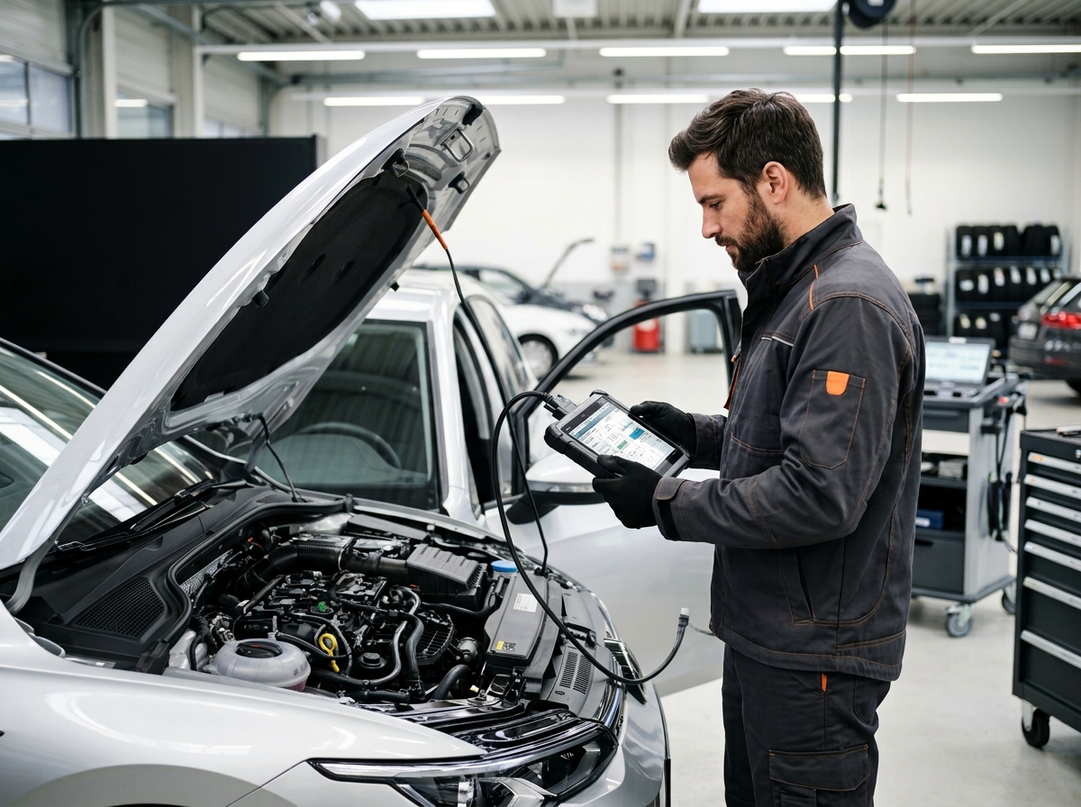 OBD2 Fahrzeugdiagnose in der Werkstatt